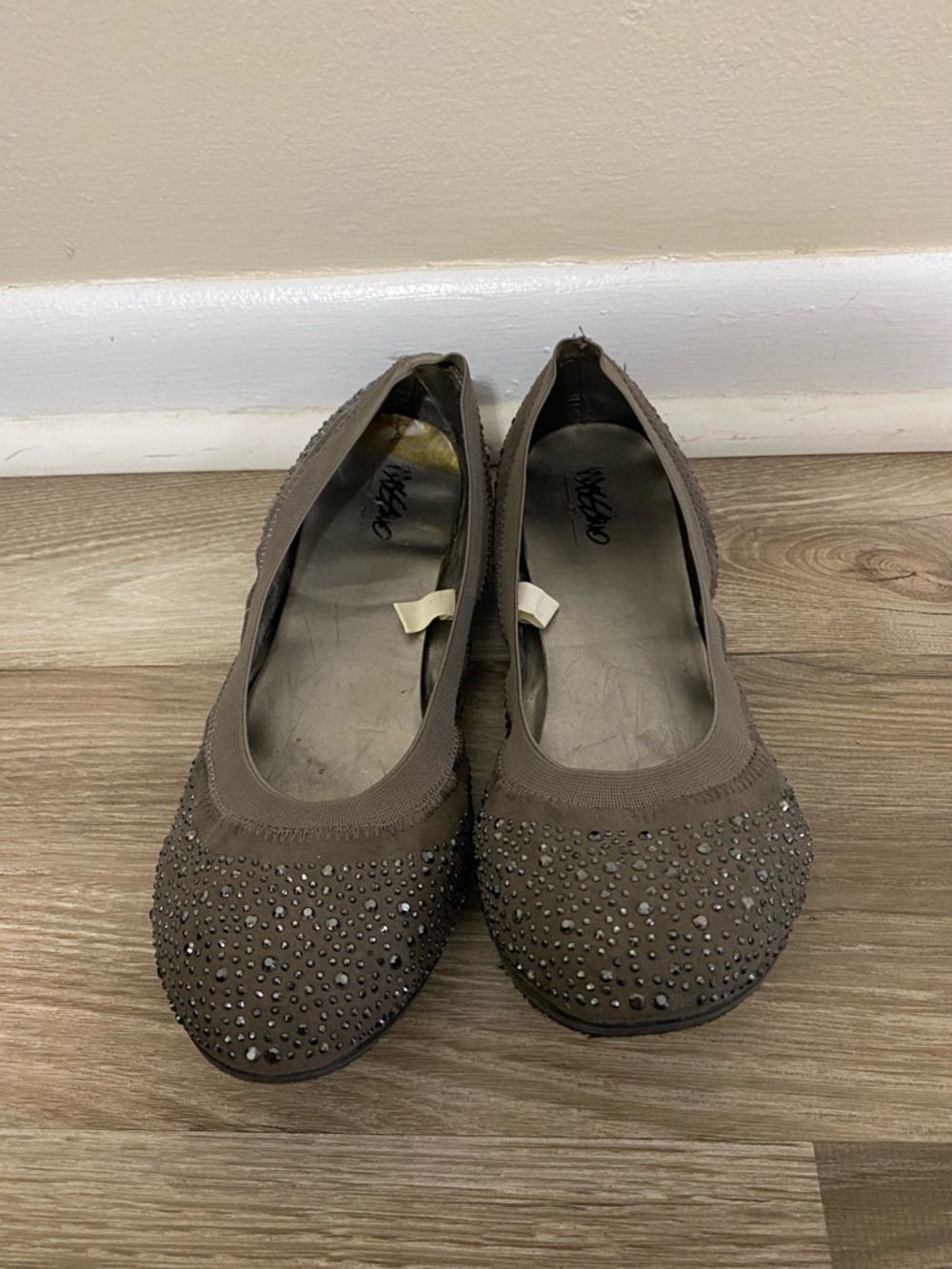 Mossimo Supply Co. Taupe Rhinestone Ballet Flats